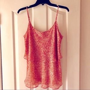Cabi Tiered Red/Cream Cami